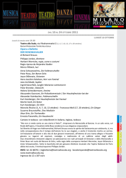 palinsesto completo dal 10 al 24 ottobre 2011