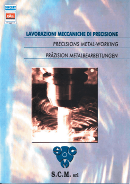 Lavorazioni meccaniche di precisione conto terzi