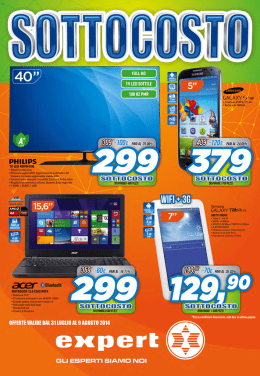 SOTTOCOSTO D`AGOSTO valido dal 31/07