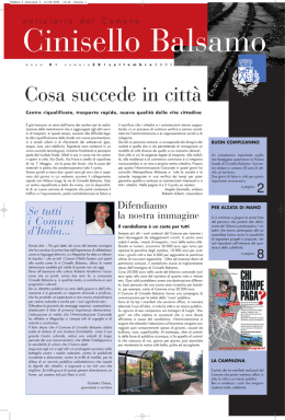Cosa succede in citt&agrave; - Comune di Cinisello Balsamo