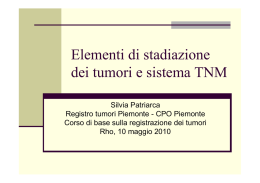 La stadiazione dei tumori