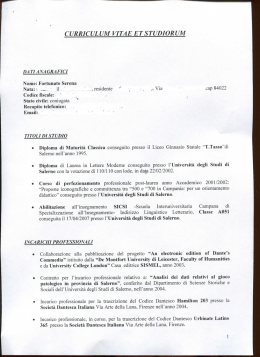 CURRICULUM VITAE ETSTUDIORUM