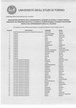 UNIVERSIT&Agrave; DEGLI STUDI DI TORINO