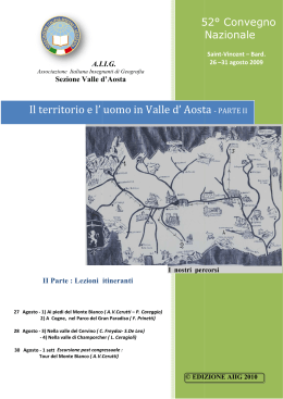 Il territorio e l`uomo in Valle d`Aosta