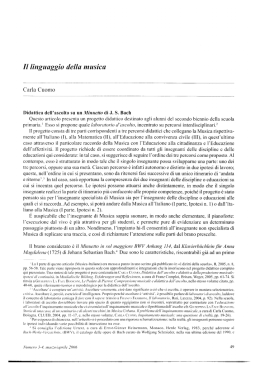 Il linguaggio della musica. Didattica dell`ascolto su un `Minuetto` di