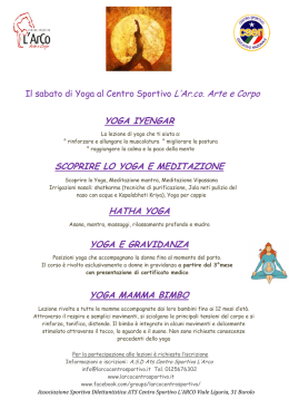 Yoga - Centro Sportivo L`Arco