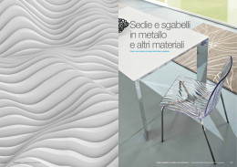 Sedie e sgabelli in metallo e altri materiali