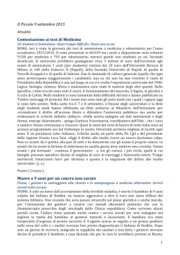 Rassegna stampa 9 settembre 2015