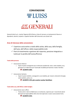 Convenzione LUISS & Ass. Generali