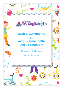 Musica, Movimento e&hellip; Acquisizione della Lingua Straniera
