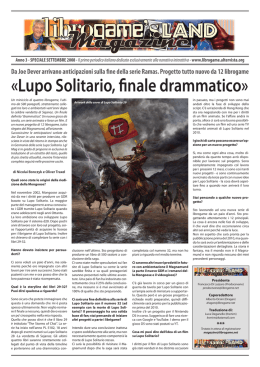 Nuova intervista al papà di Lupo Solitario che ci svela
