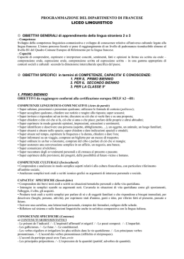 Obiettivi Competenze Liceo Linguistico