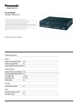 KX-NCP500NE Centrale Telefonica IP Capacità