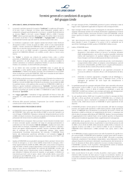 Termini generali e condizioni di acquisto del
