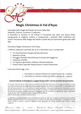 Magic Christmas in Val d`Ayas - La Torretta Hotel Valle d`Aosta