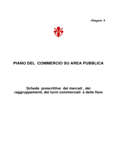 SCHEDE MERCATI - Comune di Firenze