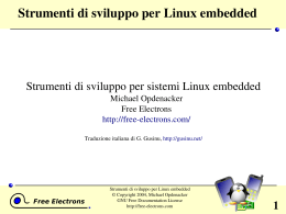 Strumenti di sviluppo per Linux embedded