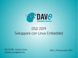 Introduzione allo Sviluppo Linux Embedded