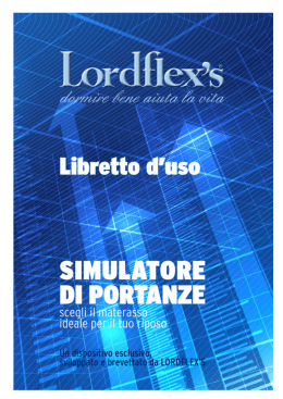 Libretto di uso del Simulatore di portanze Lordflex