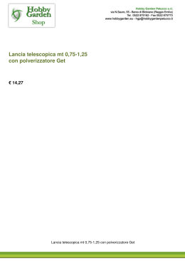 Lancia telescopica mt 0,75-1,25 con polverizzatore Get