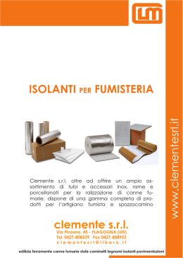 Scarica il catalogo degli isolanti per fumisteria