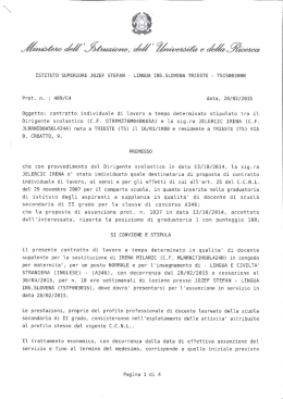 ISTITUTO SUPERIORE JOZEF STEFAN