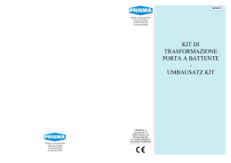 KIT DI TRASFORMAZIONE PORTA A BATTENTE