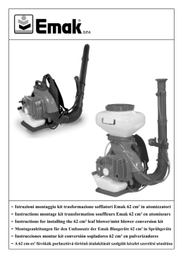 Istruzioni montaggio kit trasformazione soffiatori Emak 62 cm3