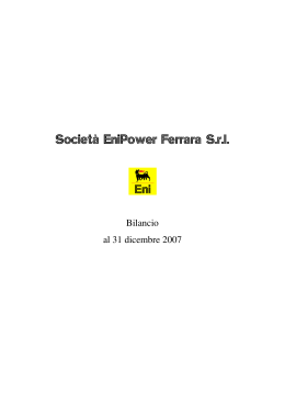 Bilancio d`esercizio enipower Ferrara 2007