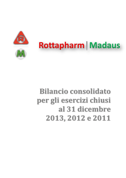 Bilancio consolidato 2011, 2012, 2013