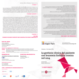 La gestione clinica del paziente con leucemia linfatica cronica nel
