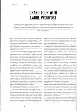 M. Robecchi, Grand Tour with Laure Prouvost, in "Muse" n. 35