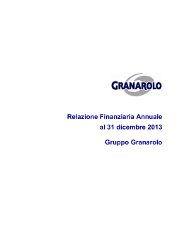 Relazione Finanziaria Annuale al 31 dicembre 2013