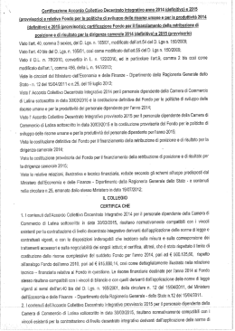 Nota parere Collegio Revisori anni 2014-2015