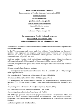 In preparazione al Concilio Vaticano II