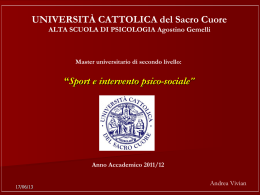 Vivian - ASAG - Alta Scuola di psicologia Agostino Gemelli