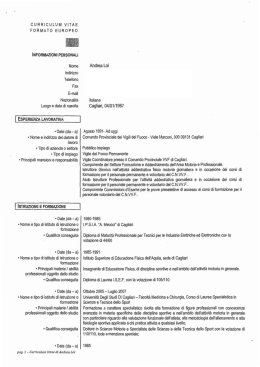 CV - Università degli studi di Cagliari.