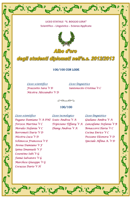 100/100 CON LODE 100/100 - Liceo scientifico Boggio Lera