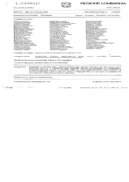 Delibera Consiglio Regionale del 27/7/00