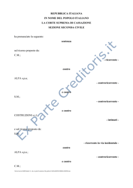 repubblica italiana - Ex Parte Creditoris