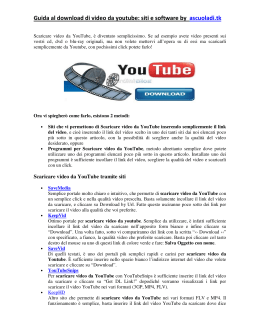 Guida al di video da youtube: siti e software by ascuoladi.tk