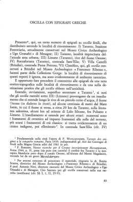 OSCILLA CON EPIGRAFI GRECHE Presento*, qui, un certo numero