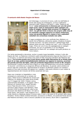 Apparizioni di Imbersago - Lecco - Lombardia Il santuario della
