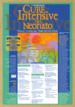V Workshop Le Cure Intensive del Neonato