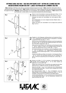 KIT FINECORSA 593/595 &bull; 593/595 LIMIT SWITCH KIT &bull; KIT FIN DE
