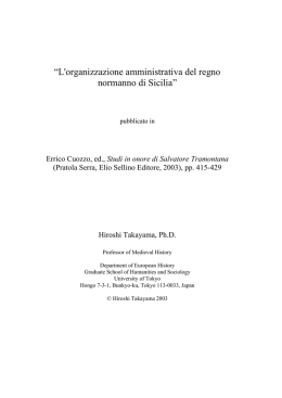 L`organizzazione del regno normanno