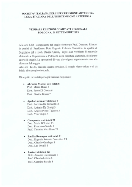 Verbale elezioni Comitati Regionali