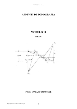 Modulo 11 Strade - Spadaro Emanuele Topografia e Ingegneria