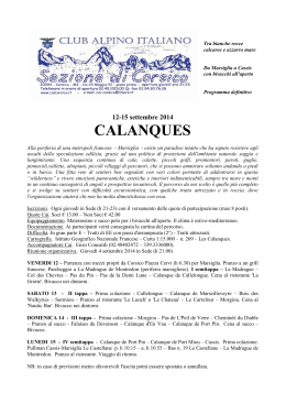 CALANQUES - CAI Sezione di Corsico