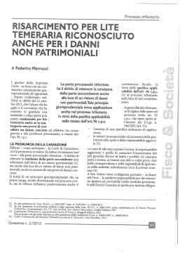 Il risarcimento per lite temeraria a favore della parte vittoriosa, art. 96